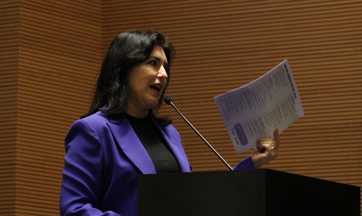 Ministra Simone Tebet em São Paulo