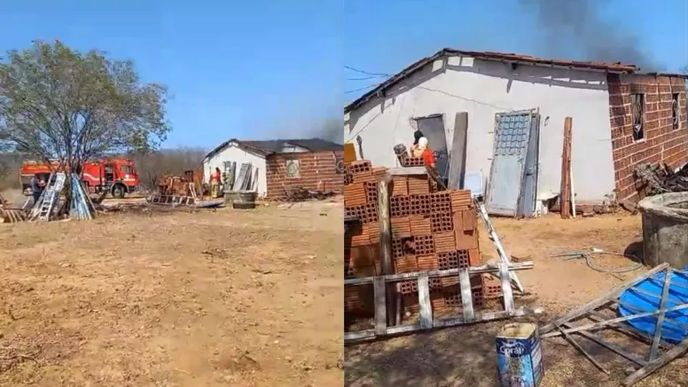 Incêndio destrói residência na zona rural de Santa Terezinha-PB