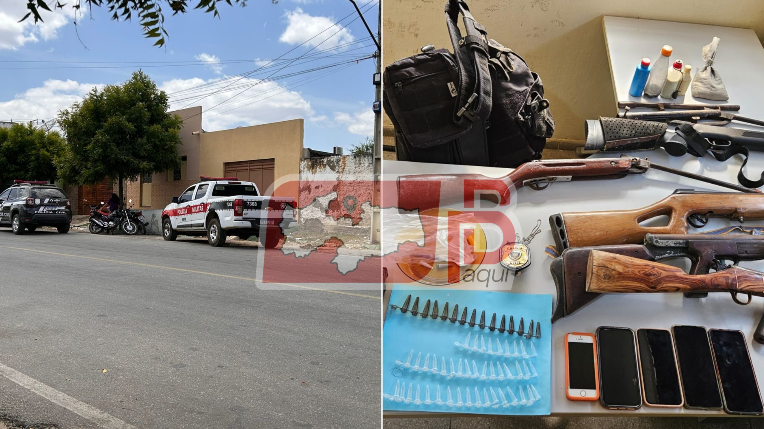 Policiais militares e civis prende suspeito de tráfico de drogas e apreende drogas, armas e Entorpecentes em Uiraúna