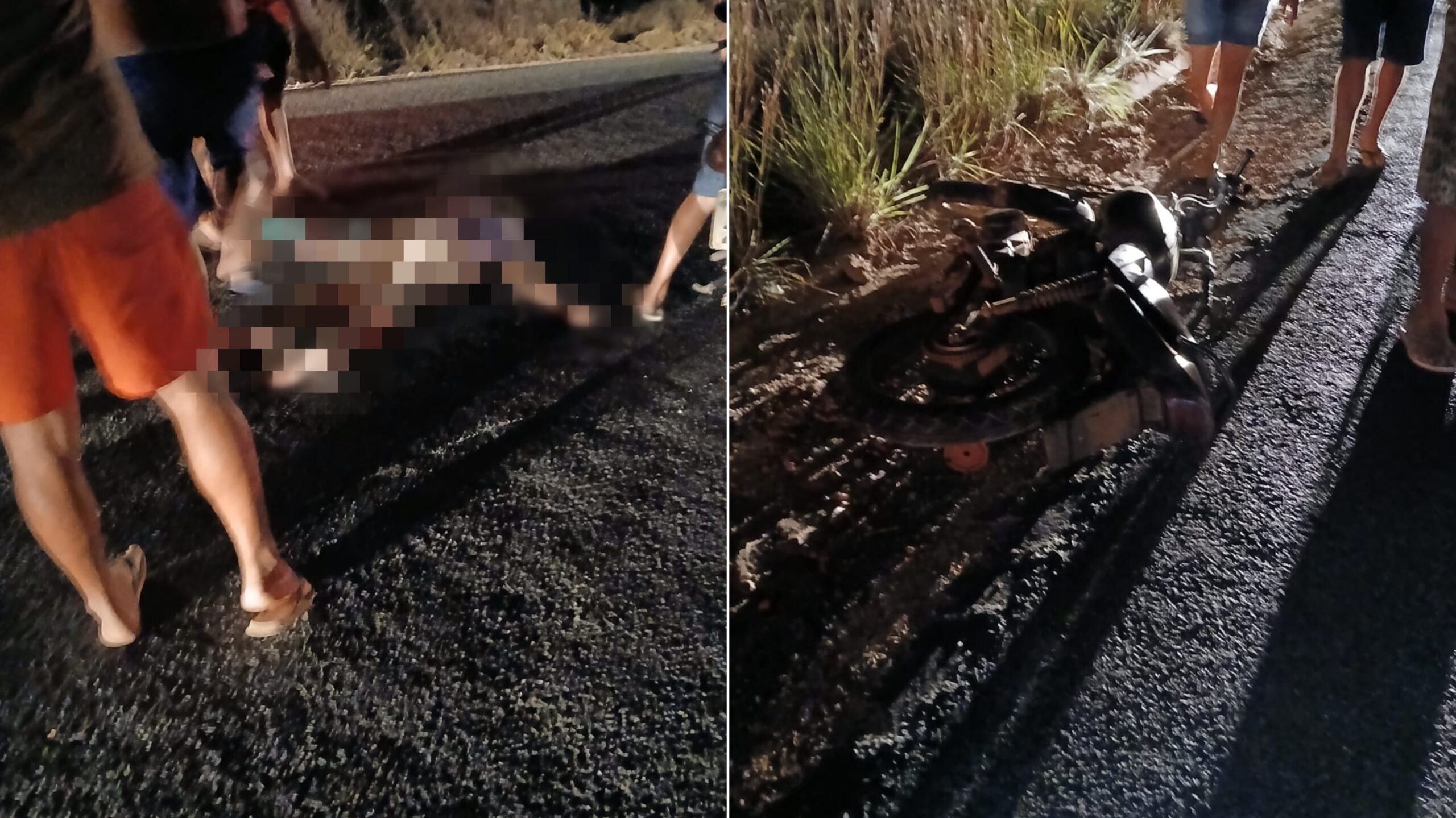 Colisão entre motos deixa jovem ferido na PB-400 entre Cajazeiras e São José de Piranhas