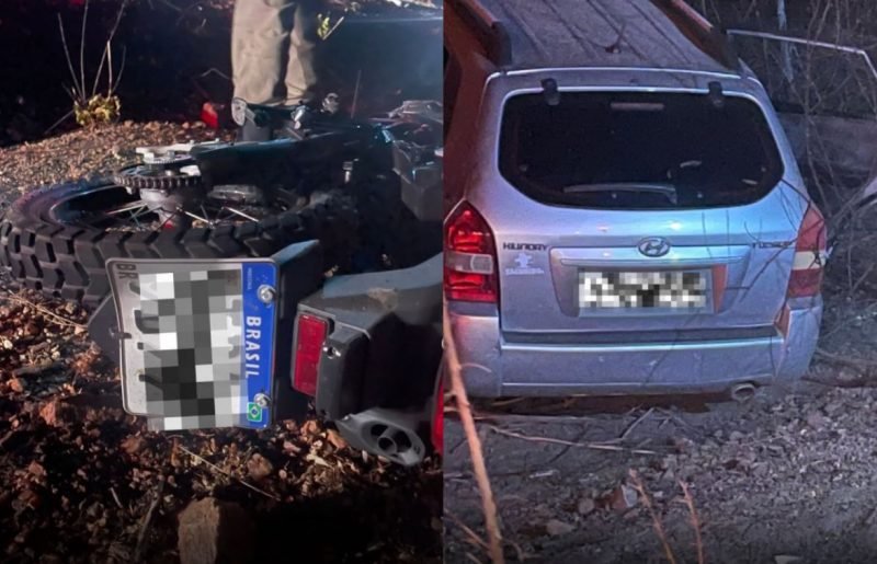 Dois jovens morrem em acidente grave entre carro e moto na PB-391, que liga os municípios de Sousa e Uiraúna, no Sertão