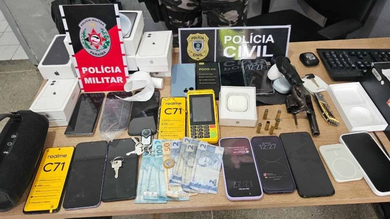 Depois de confronto, suspeitos de roubar loja de celulares em Campina são presos