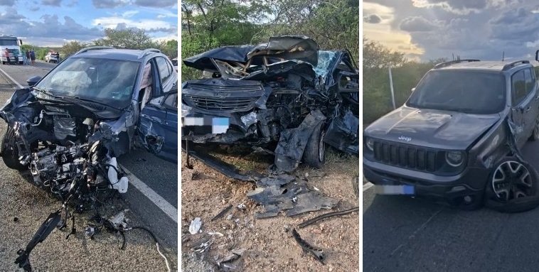 Grávida e mais cinco pessoas ficam feridas em acidente com três carros em Soledade