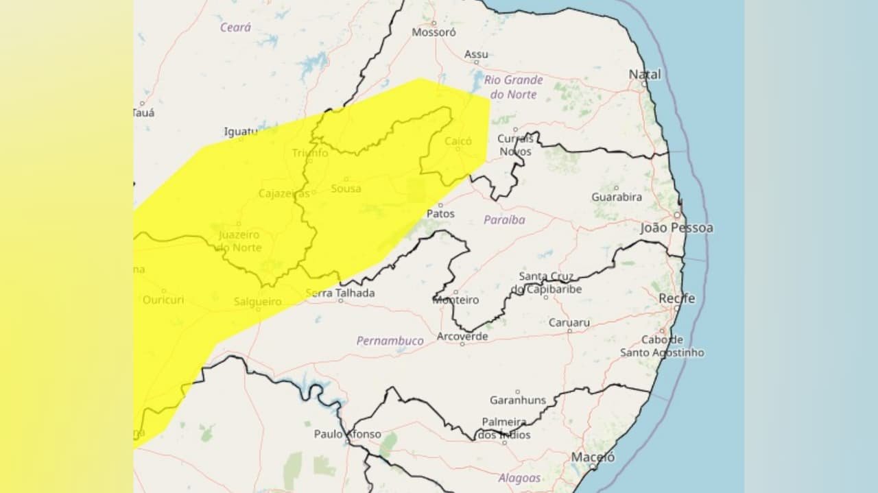 Alerta: umidade do ar pode chegar a 20% em 75 municípios da Paraíba