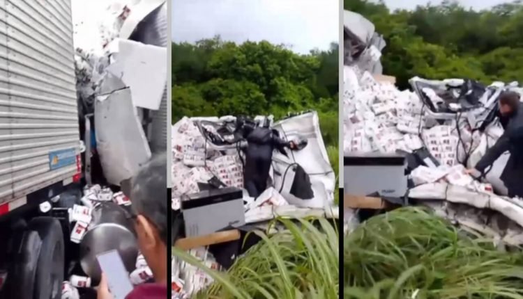 Idoso morre em acidente entre caminhão e bitrem em Cachoeira dos Índios